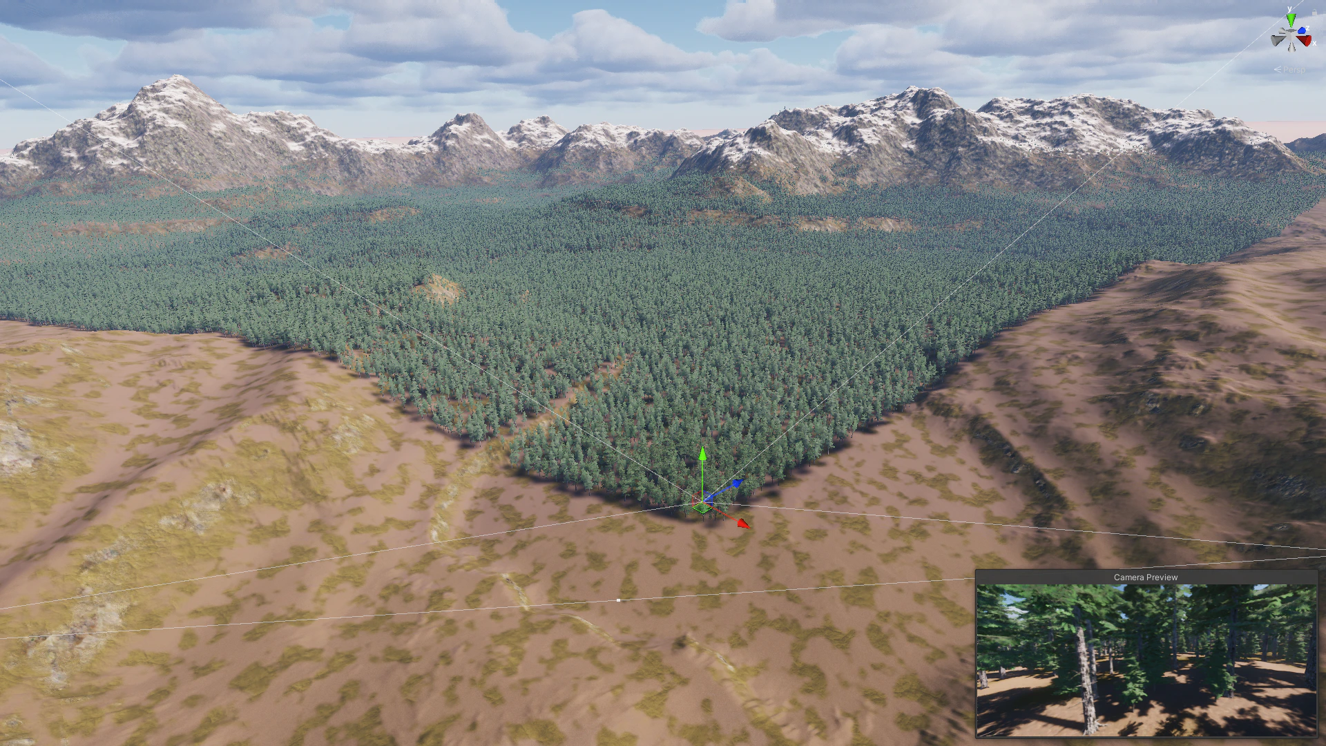 Terrain Object Renderer GPU frustum culling in a large forest scene.