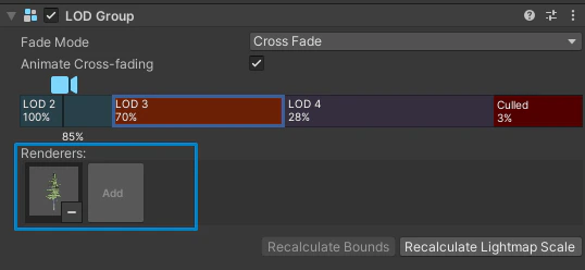 LOD Group with multiple renderers in one LOD level.