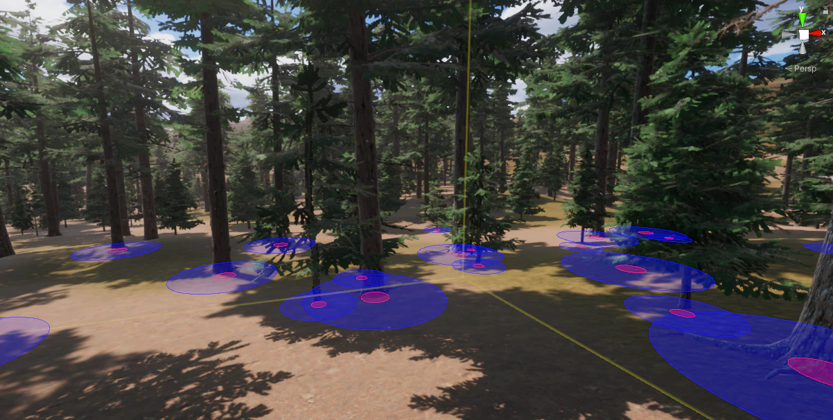 Sphere Check example for layered forest placement.