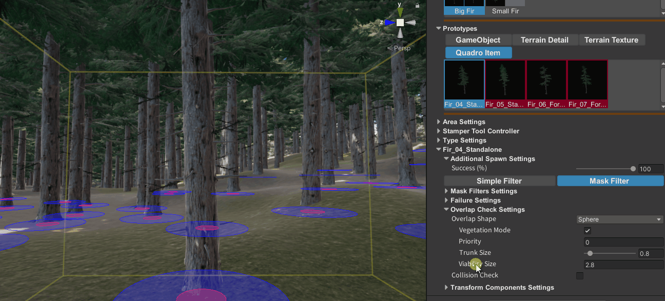Animated Sphere Check visualization in MegaWorld.