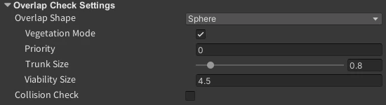 Sphere Check vegetation mode header in MegaWorld.