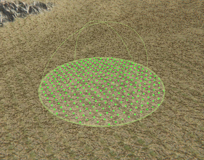 Advanced Brush simple filter visualization in the scene view.