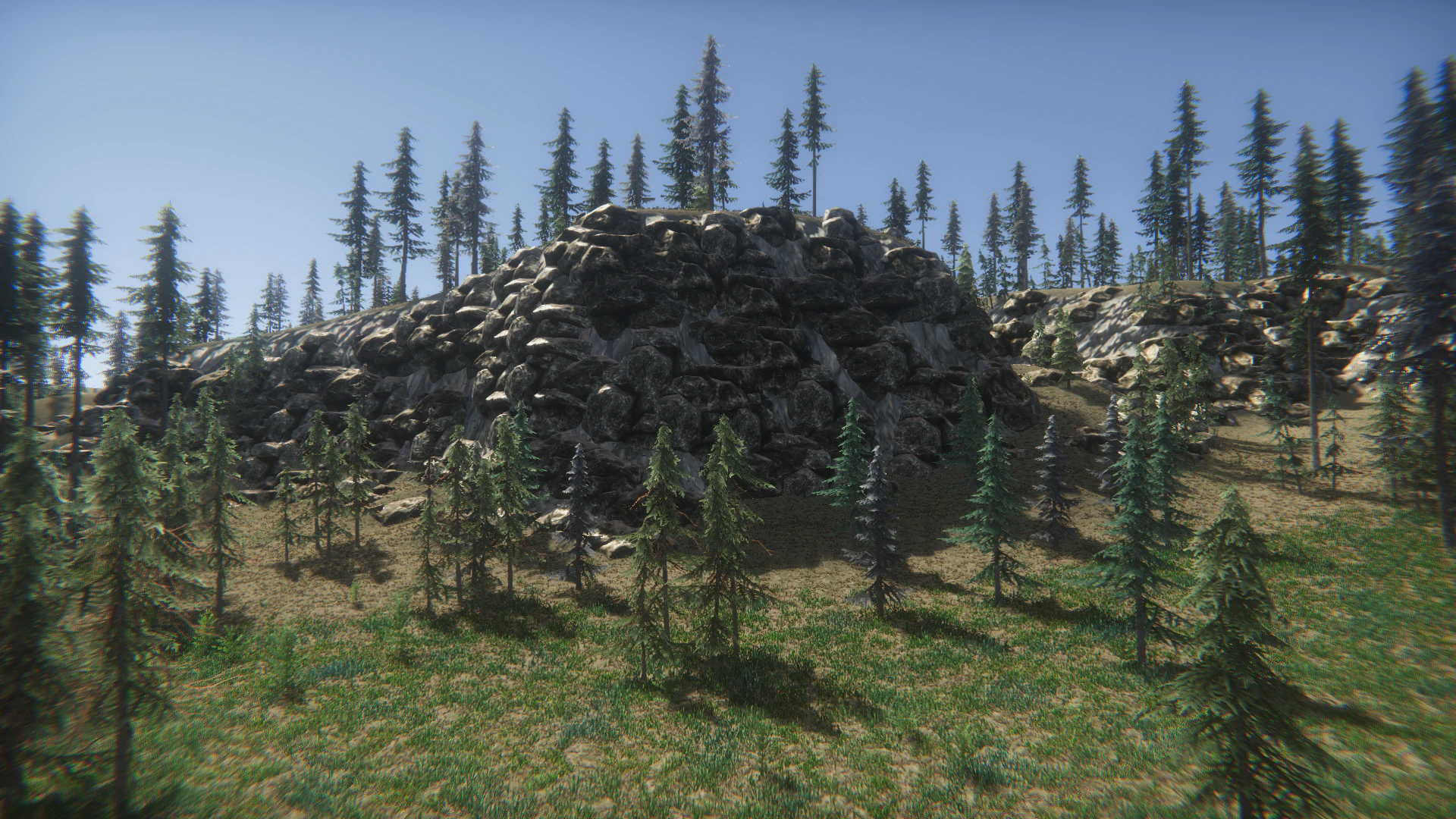 Cliff rock result created with Transform Components.