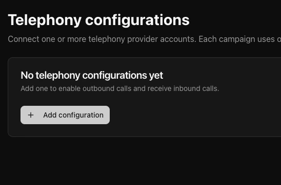 Add Vobiz telephony configuration in Dograh