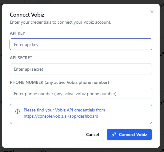 Bolna connect Vobiz