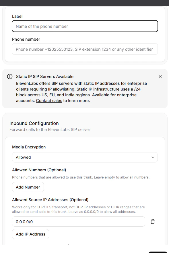 Configure number