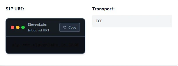 Inbound setup