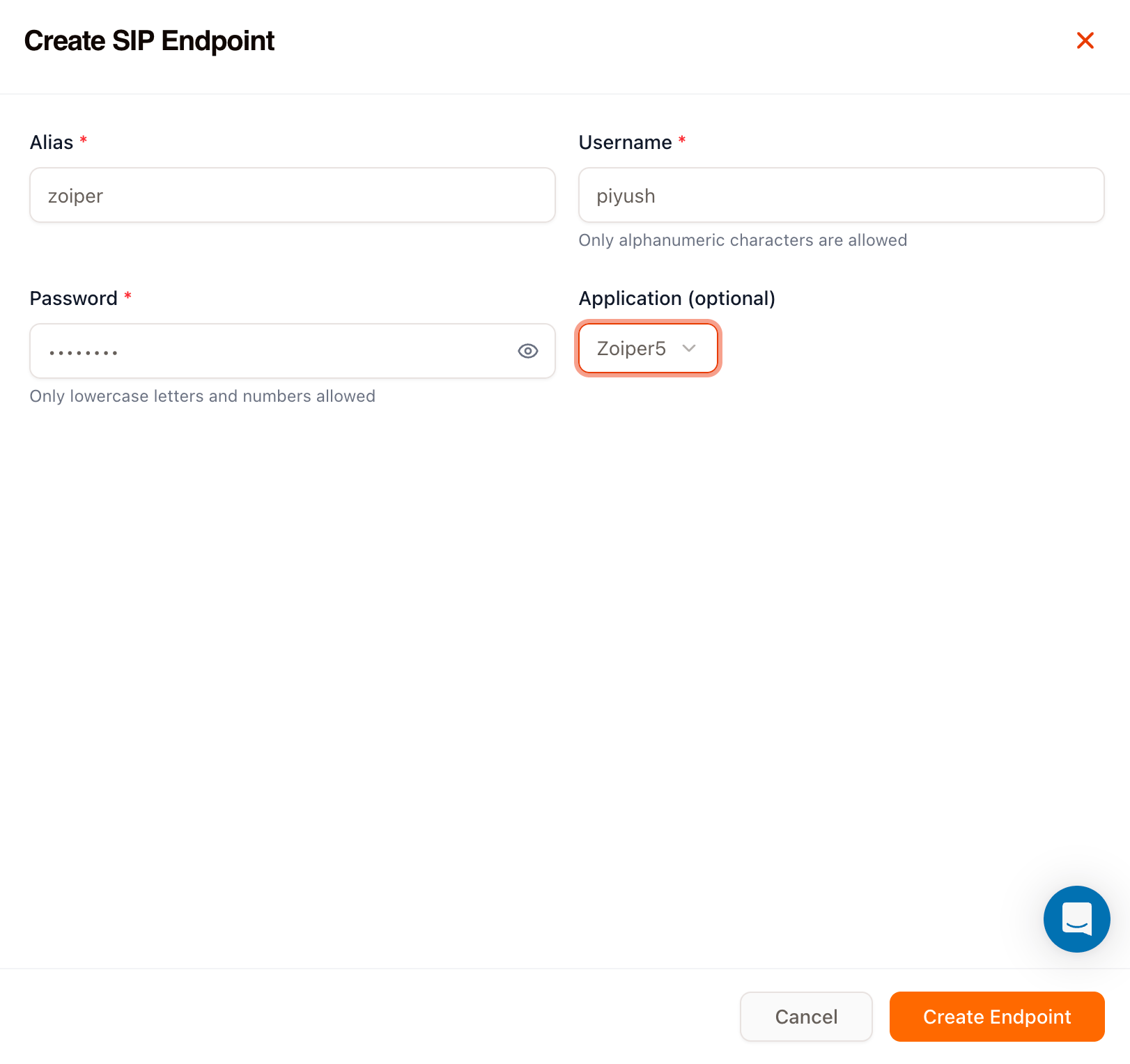 Attach Number to Application