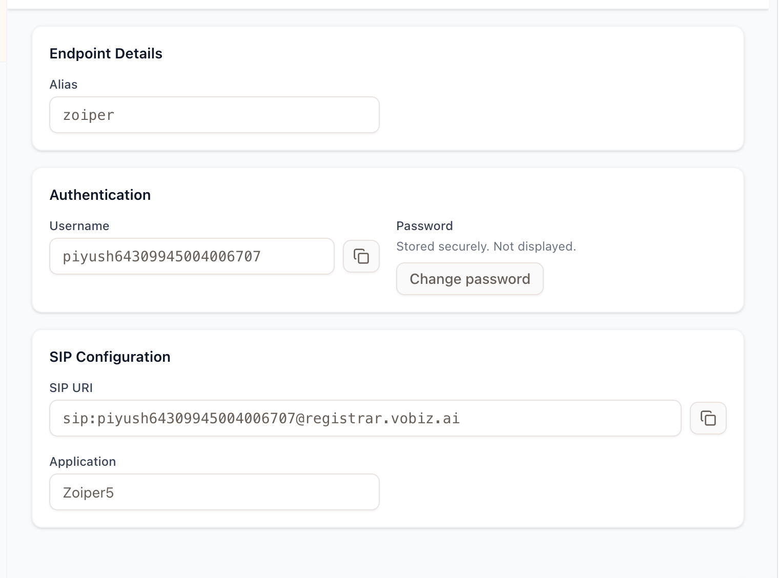 Create SIP Endpoint