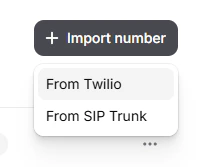 Import phone number