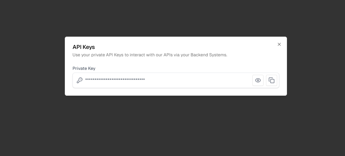 Copy API Key