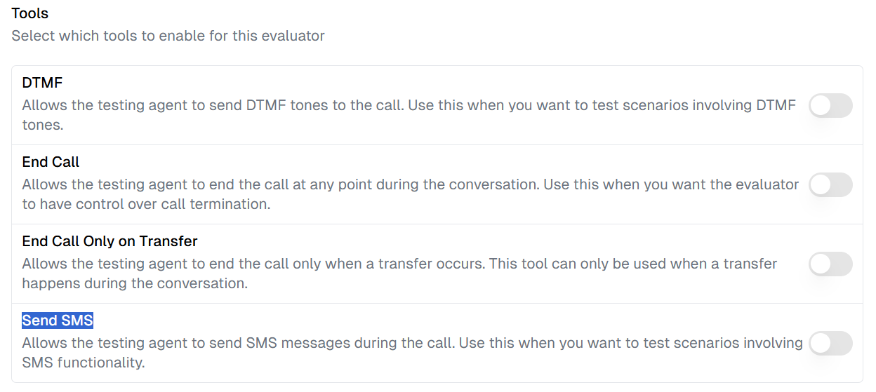SMS Tool Configuration
