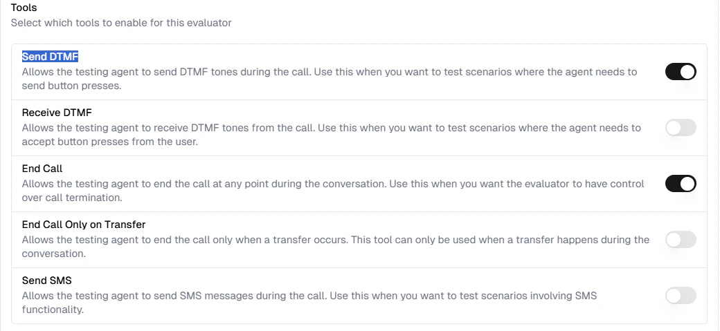 DTMF Tool Configuration