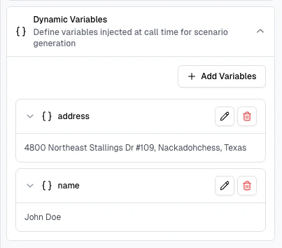 Dynamic Variables