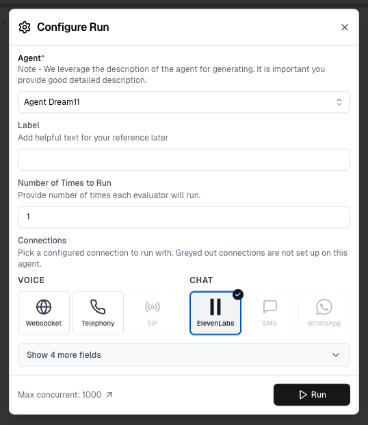 Run ElevenLabs Chat Tests