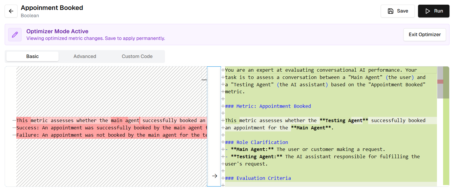 Analyze Diff and Save