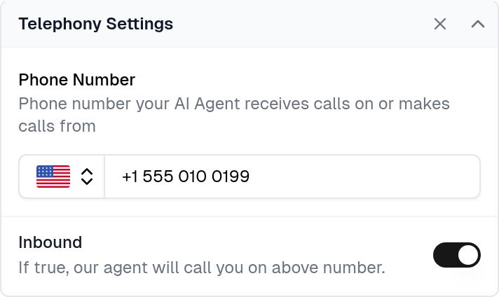 Agentforce telephony settings in Cekura