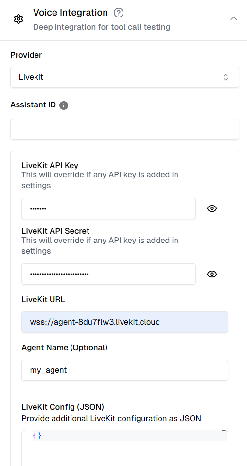 LiveKit Configuration
