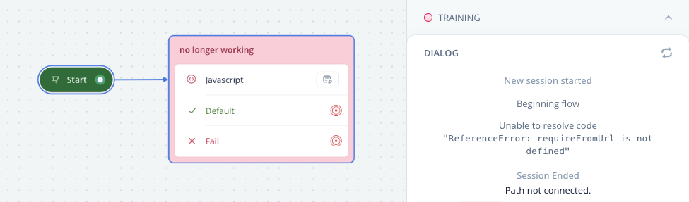 Changes to Javascript step behavior