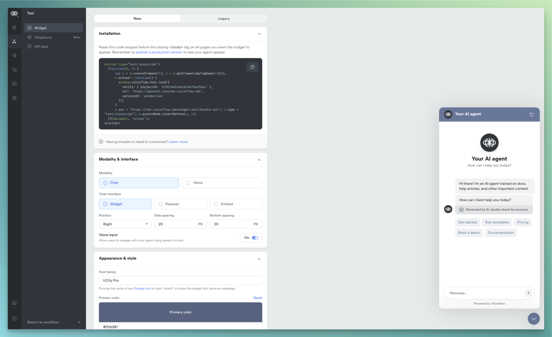New AI-Native Webchat