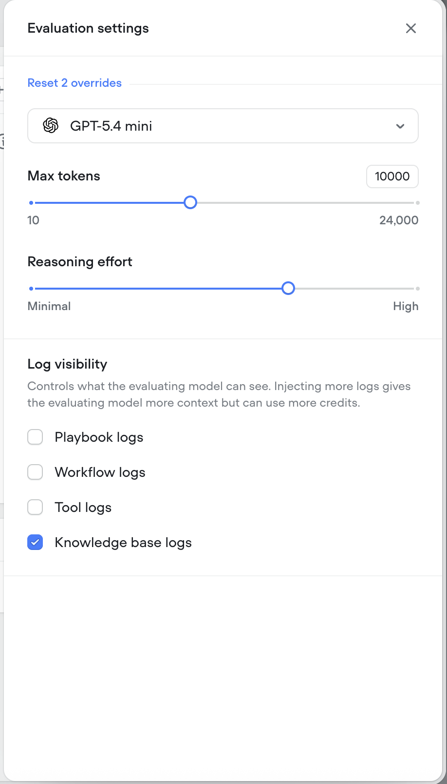 Knowledge base logs