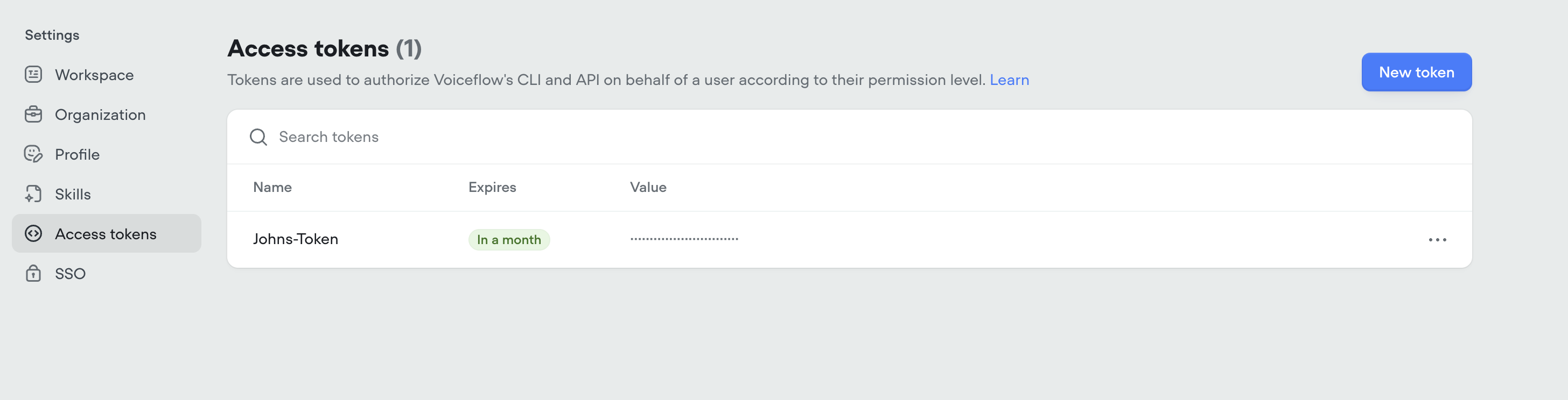 Access tokens