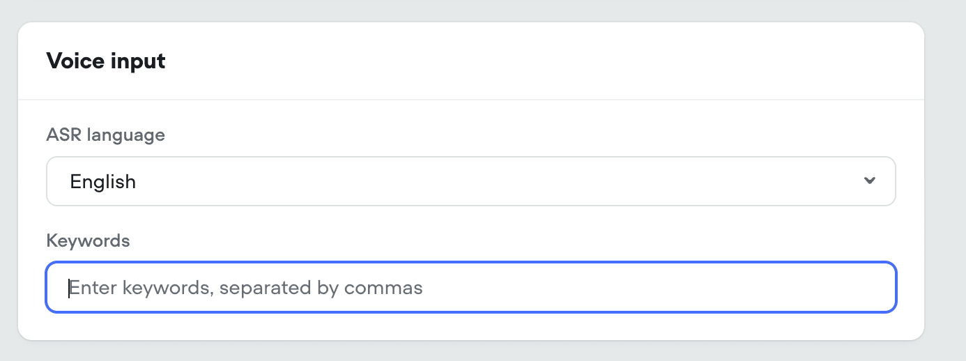 Voice Keywords / Multilingual Speech-to-text