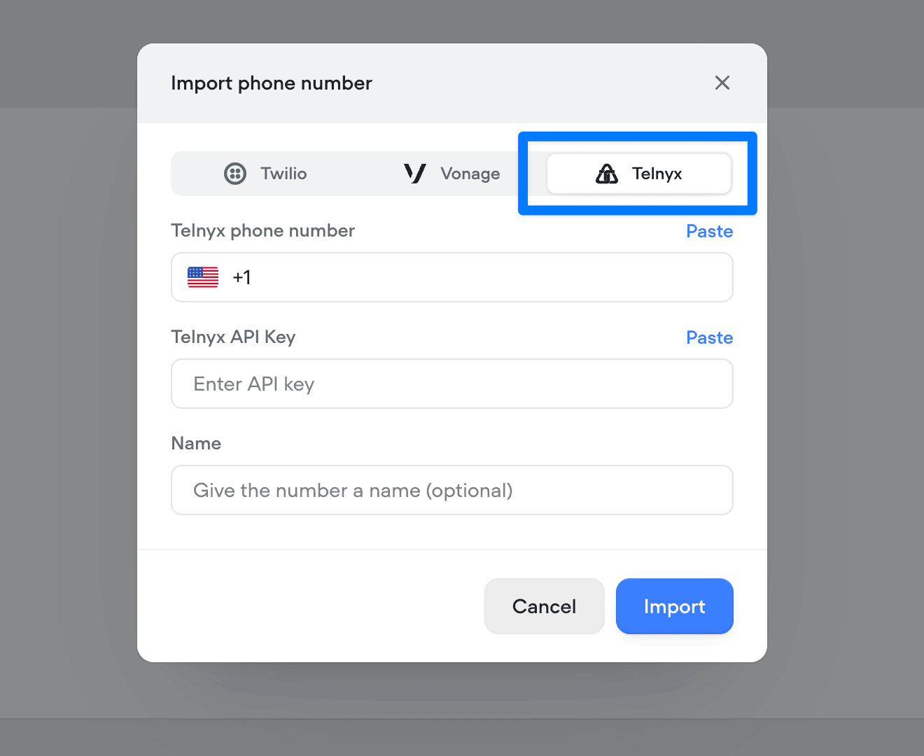 Telnyx telephony integration