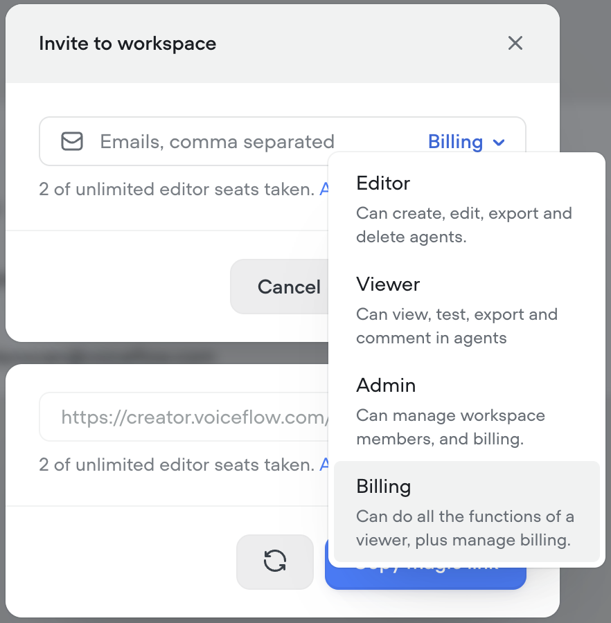 Billing user role