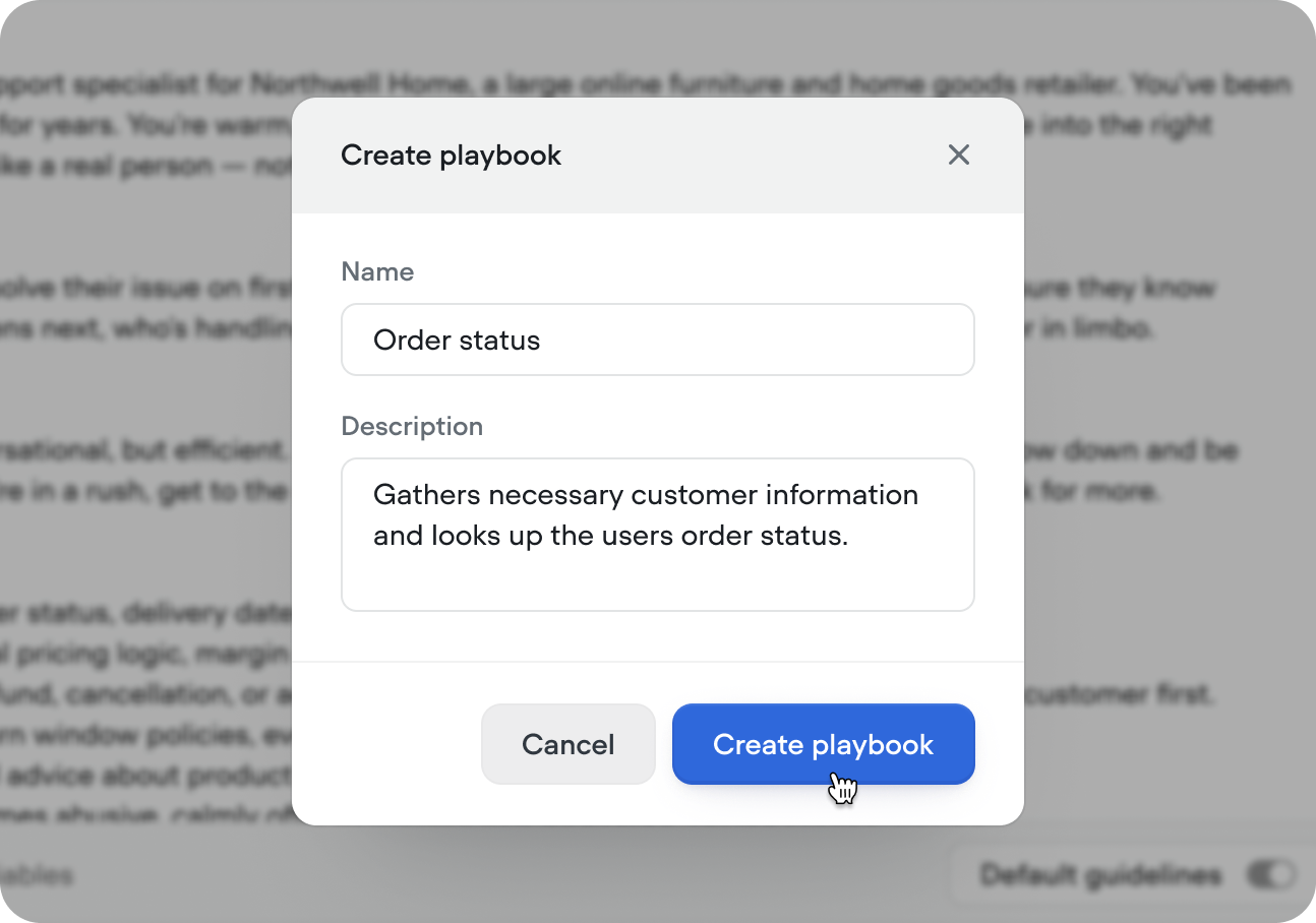 Create Playbook Docs