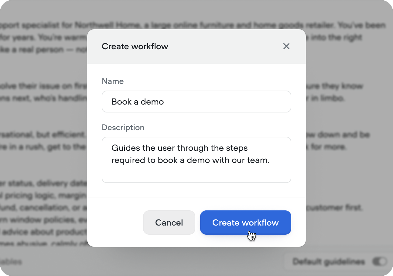 Create Workflow Docs