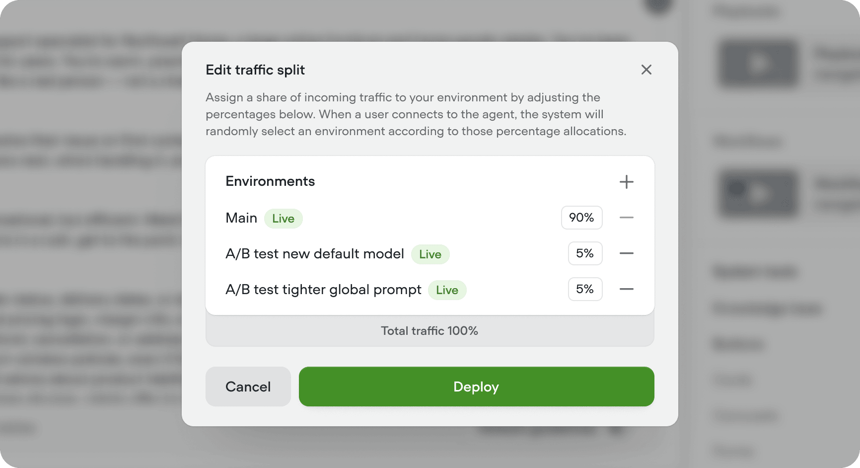 Traffic Splitting