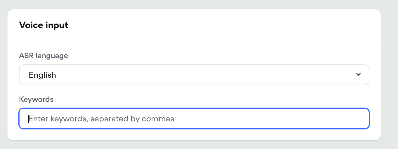 Voice Keywords / Multilingual Speech-to-text