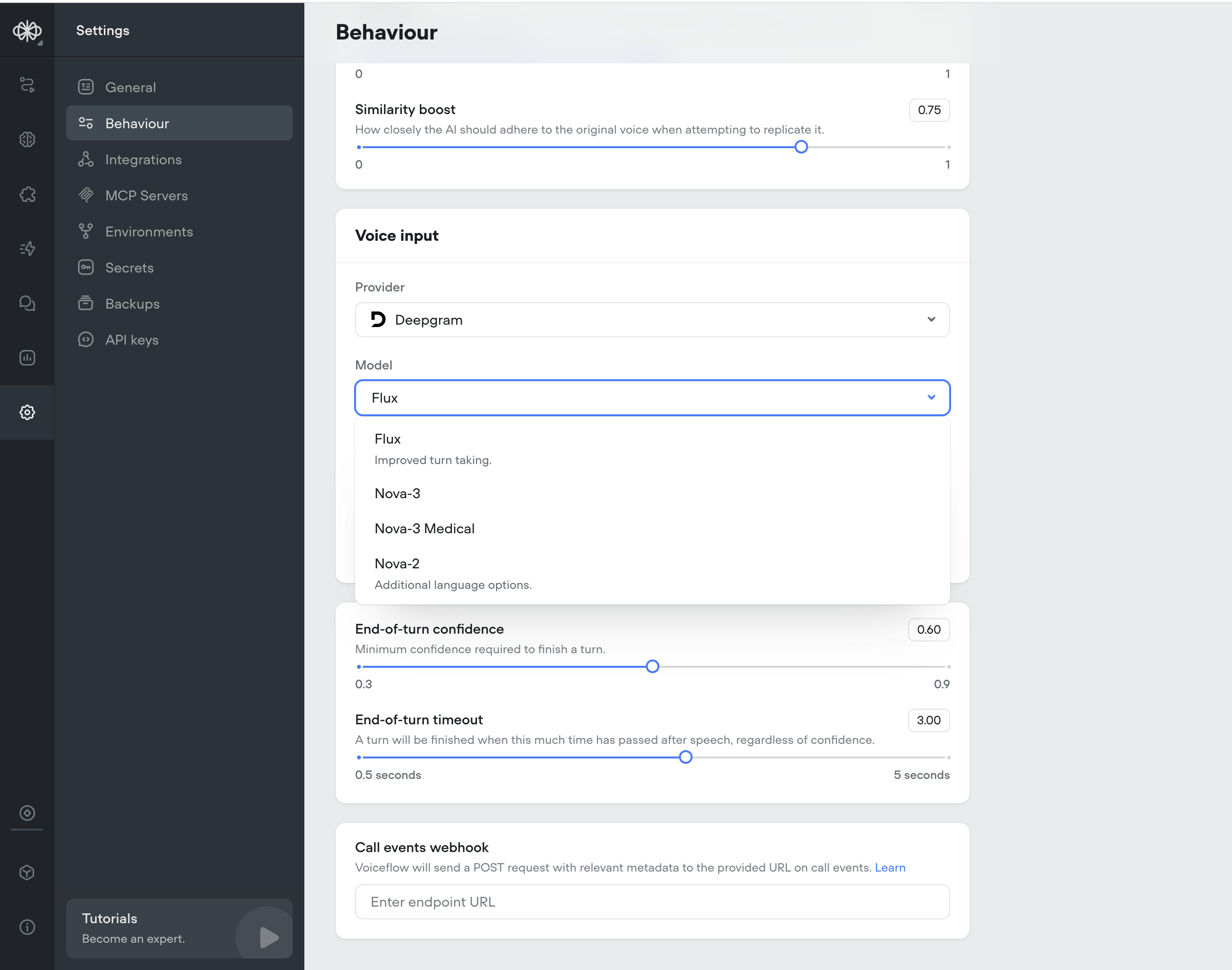Deepgram Flux ASR model