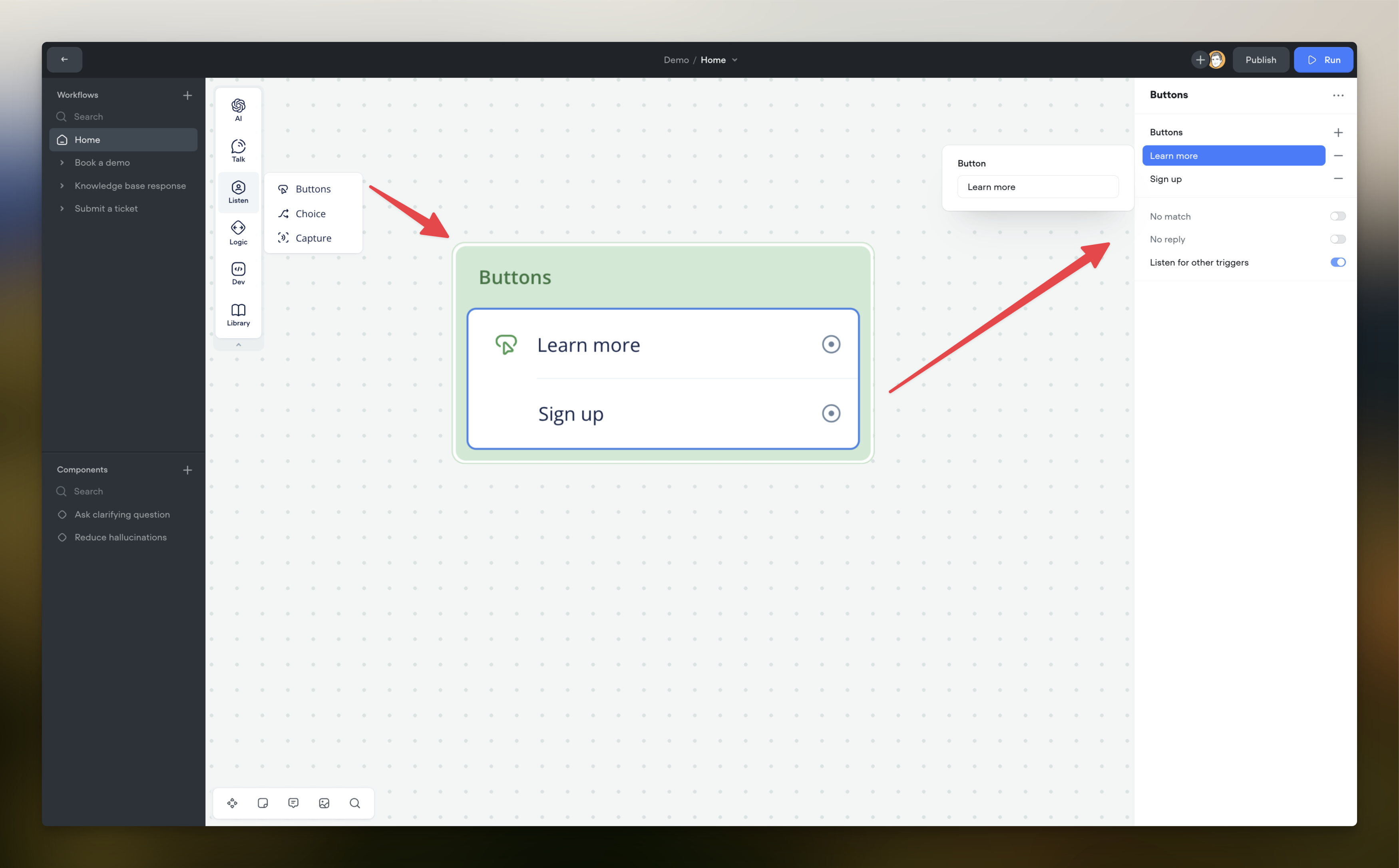 Secrets Manager and Updated Button Step