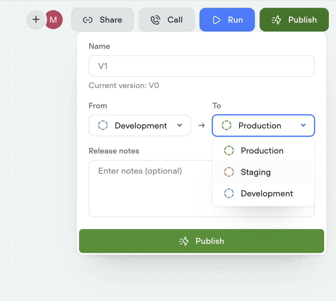 Staging environment added