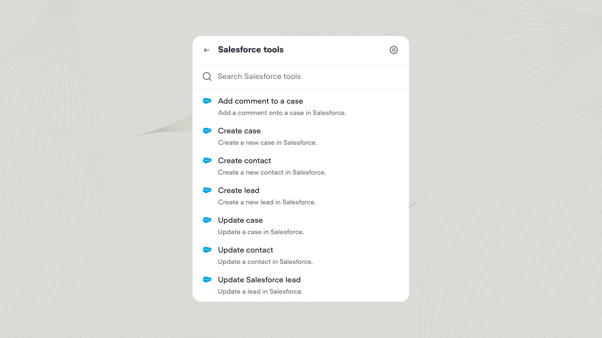 Salesforce tool cover