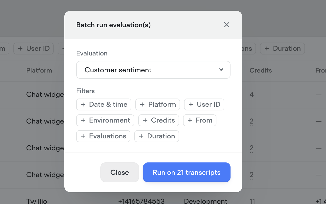 Better transcripts. Custom evaluations. Better AI agents.