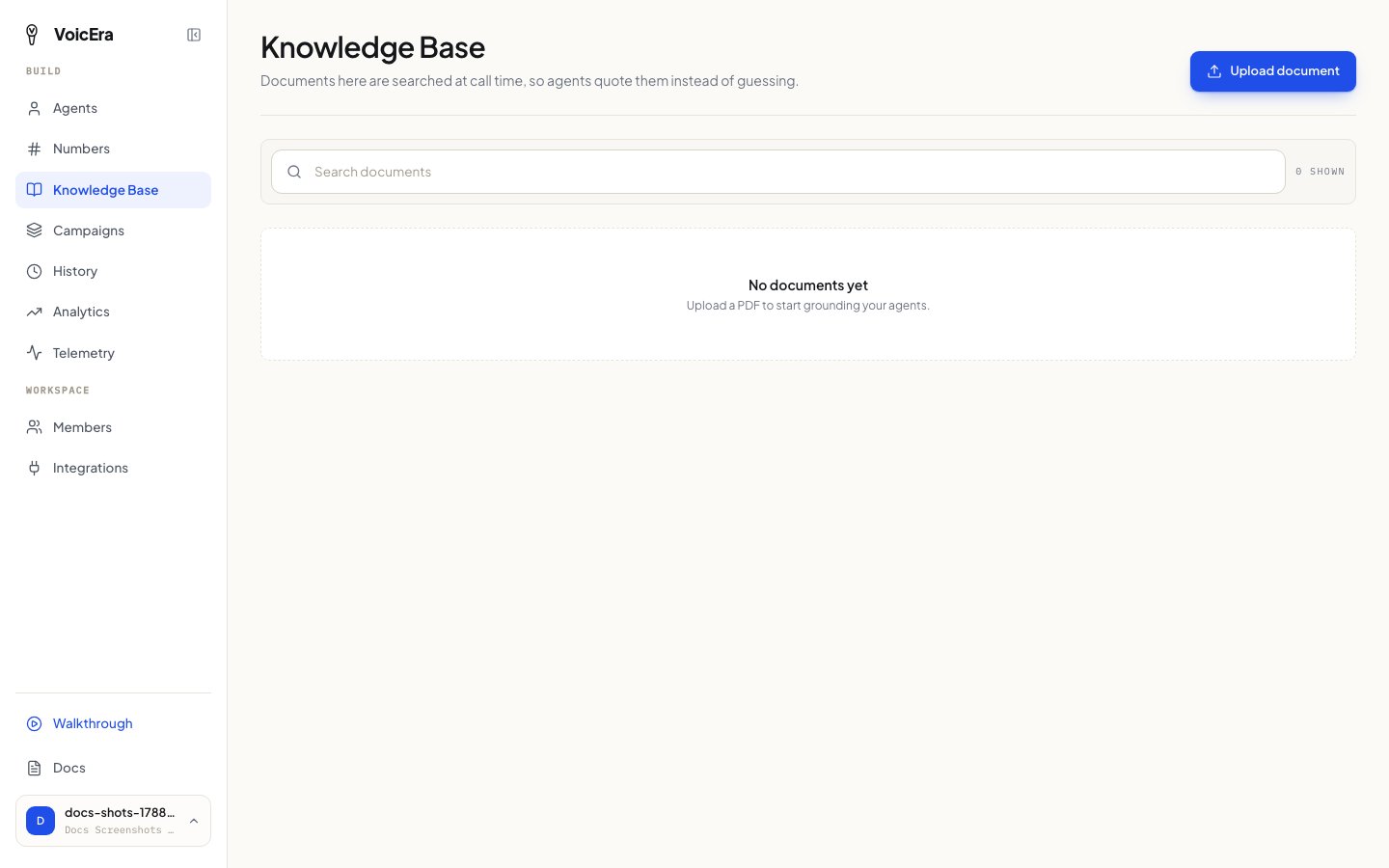 Knowledge Base page