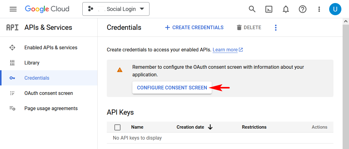 Google Credentials