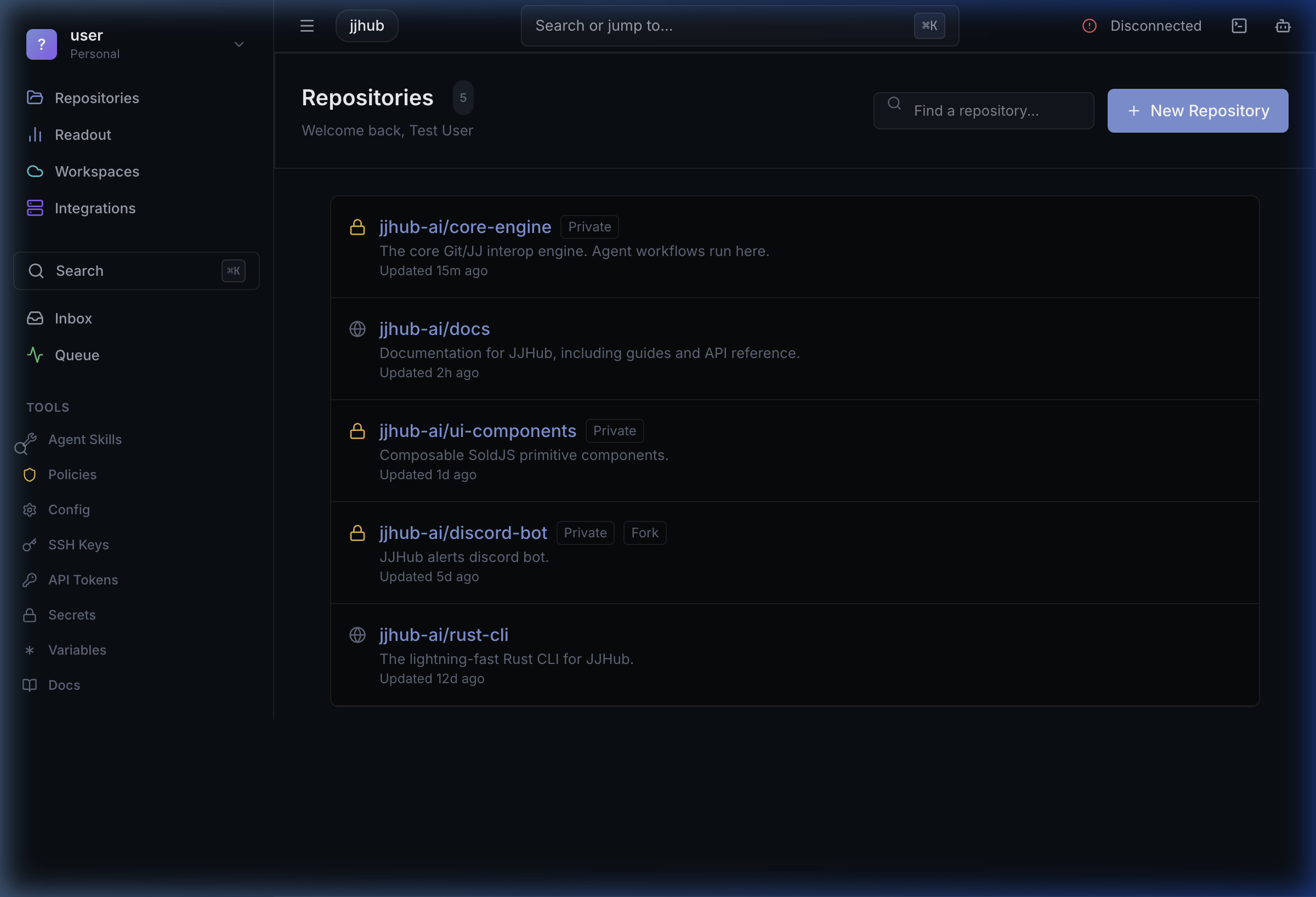 UI Prototype Showcase - JJHub