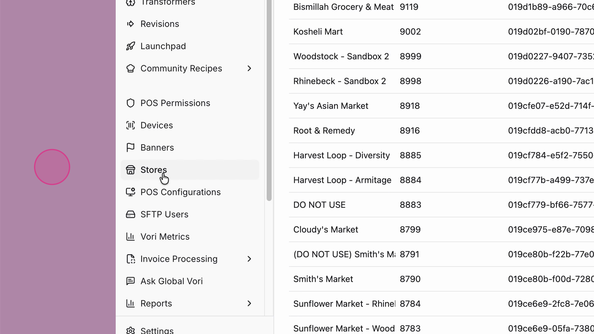 Go to the Stores page