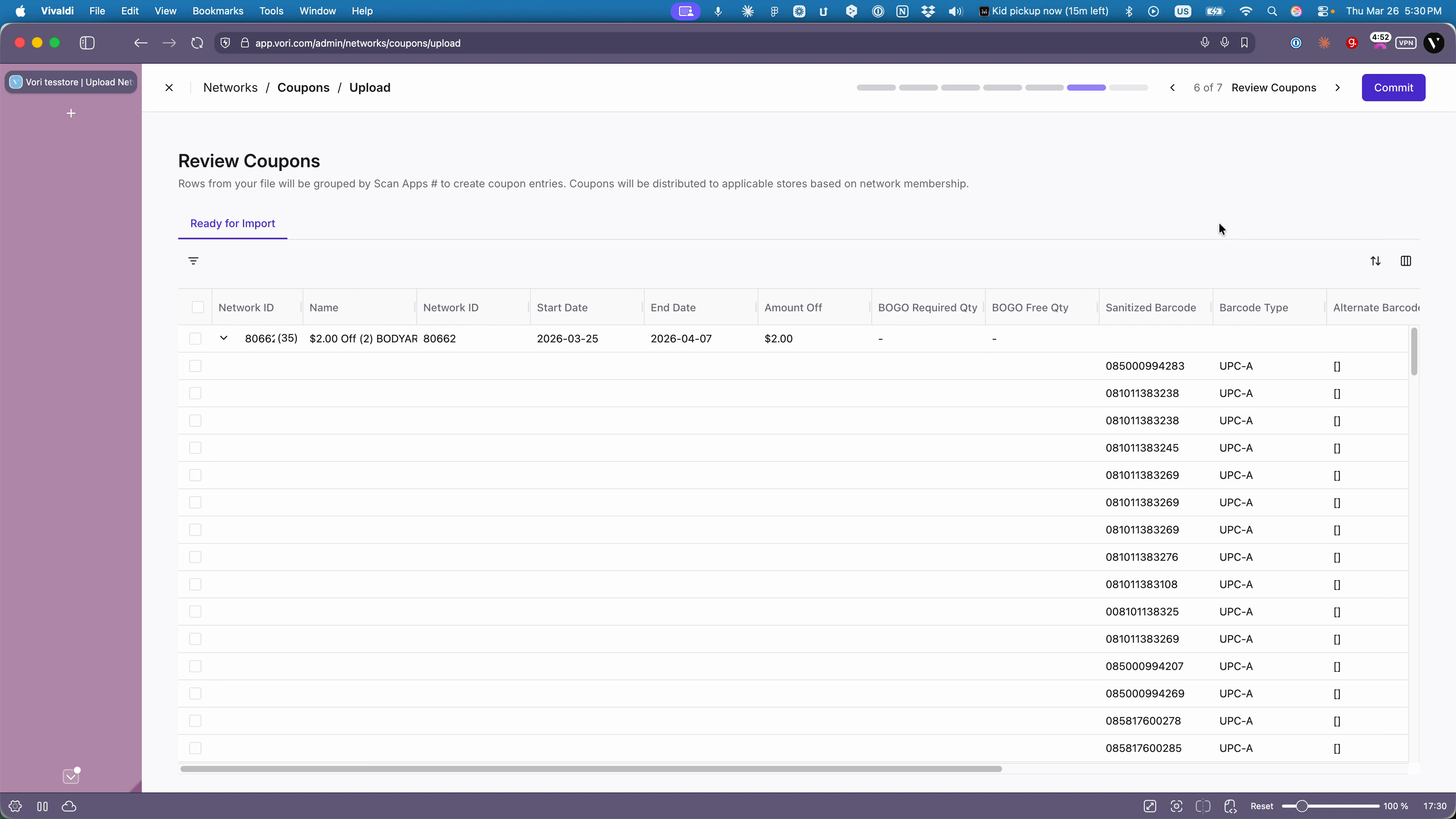 Pause at commit step