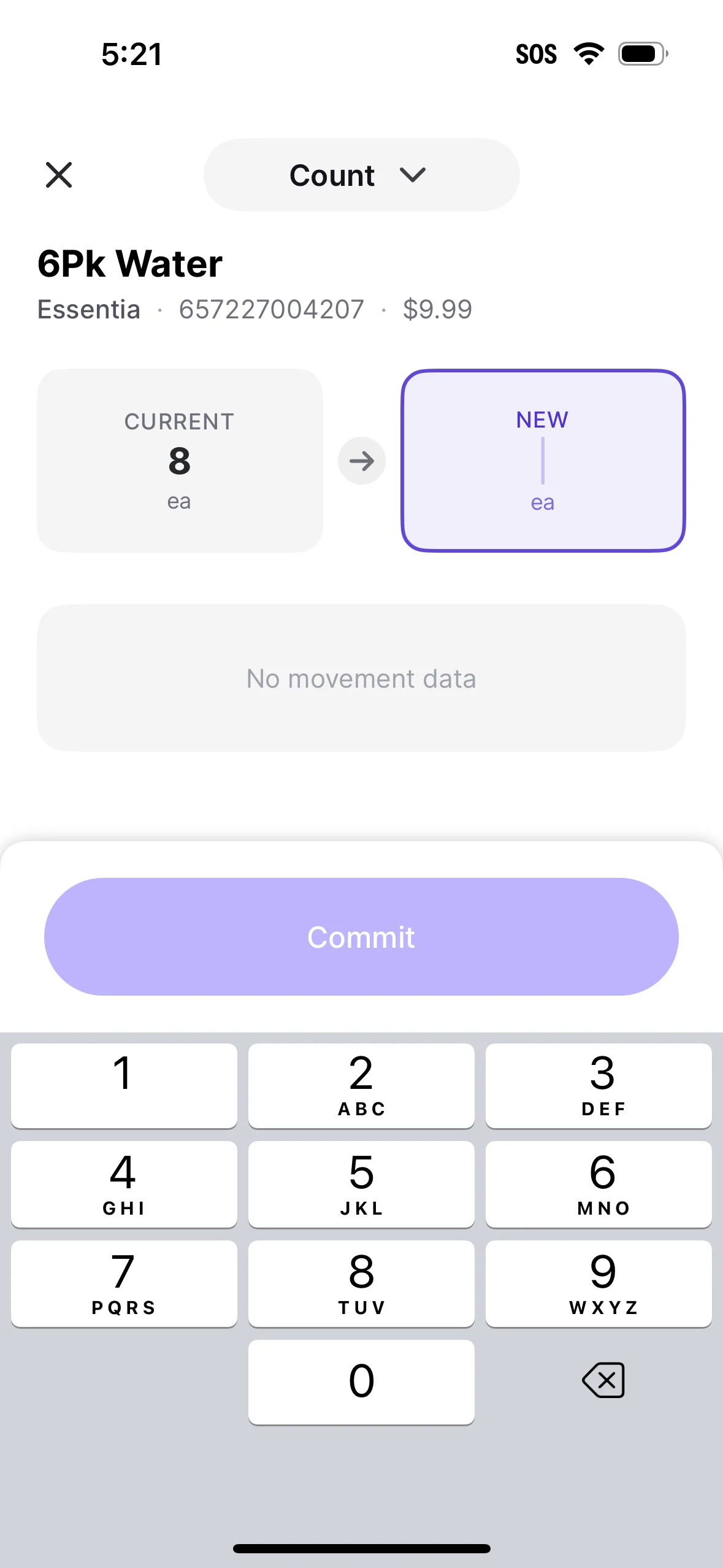 Count and commit