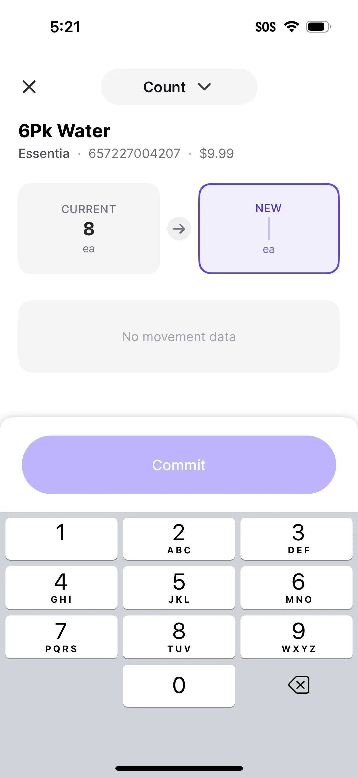 Count and commit