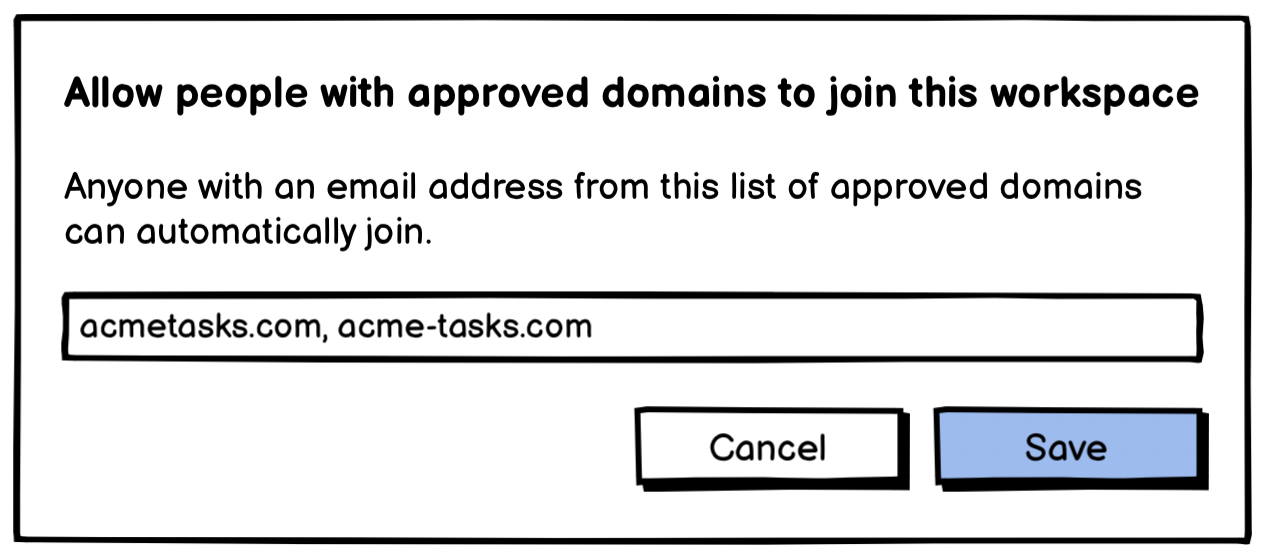 Slack's interface for administering autojoin