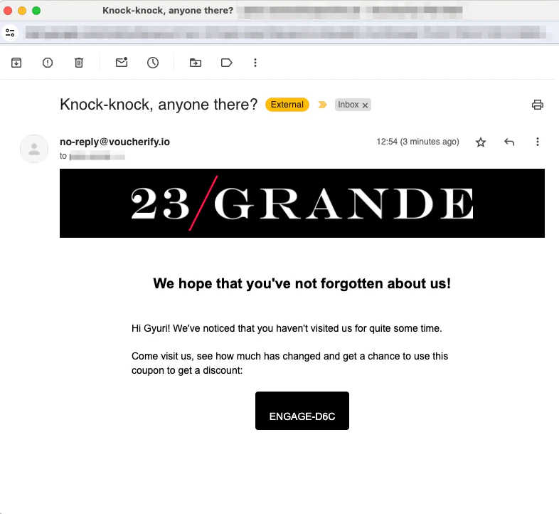 Message code example