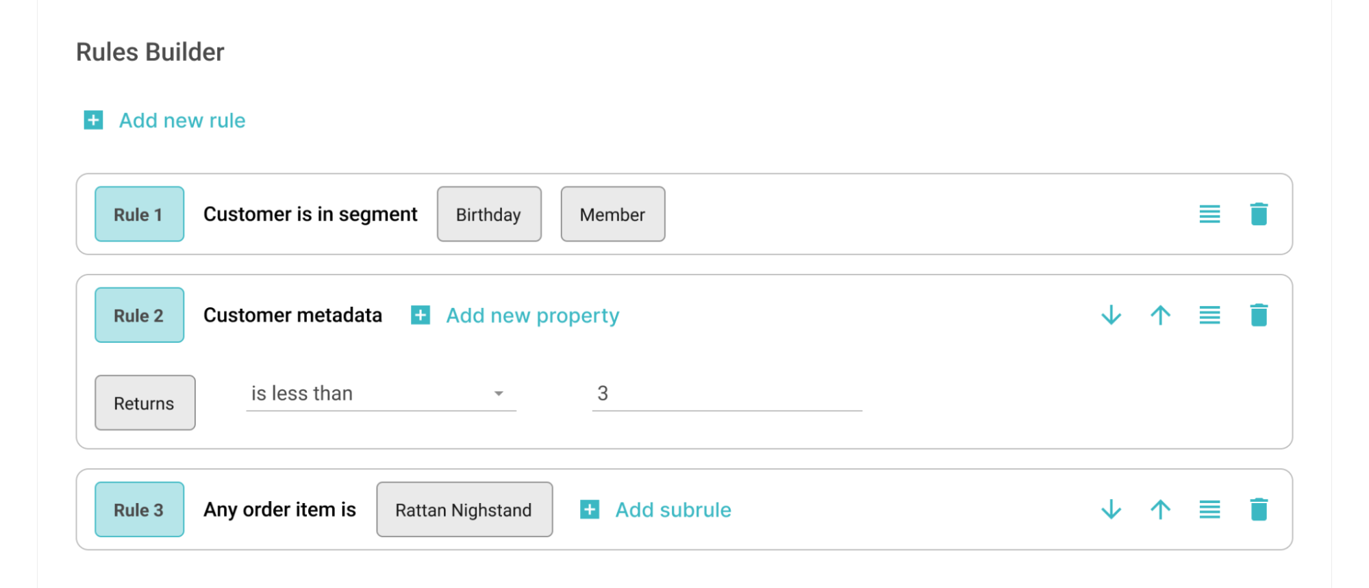 Validation rule builder