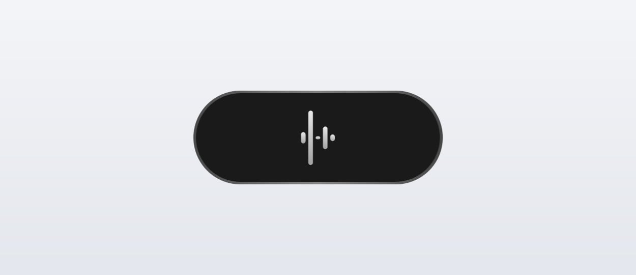 The Vowen recording pill showing a live audio waveform