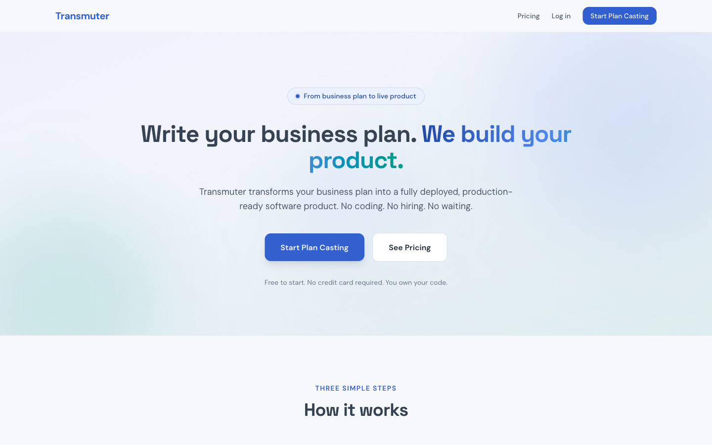 Transmuter landing page